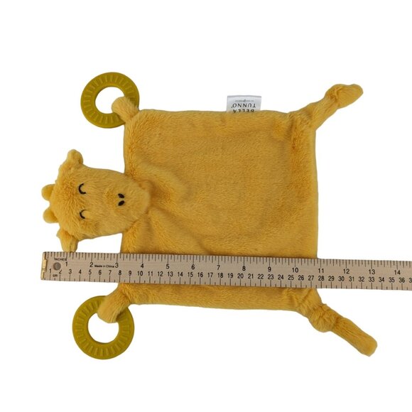 Bella Tunno Orange Giraffe Lovey Baby Security Blanket Teething Rings Rattle - Picture 4 of 5